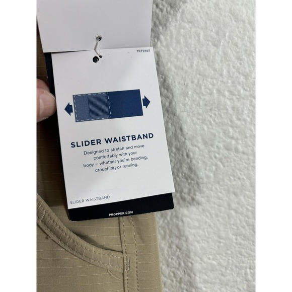 Propper EdgeTec Tac Pants Mens 28/37 Khaki Ripstop Cargo Slider Waistband - Picture 5 of 12